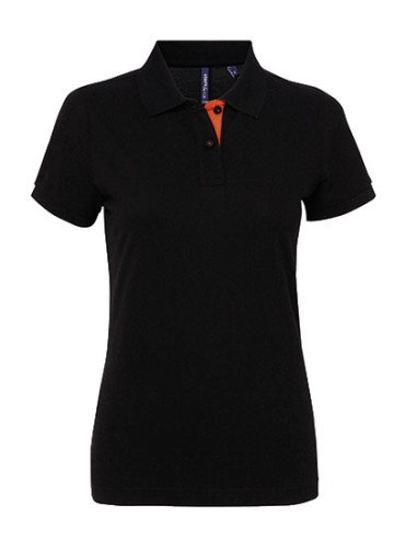 ASQ-AQ022-Womens Classic Fit Contrast Polo